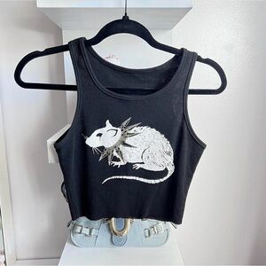 Rat crop tank top